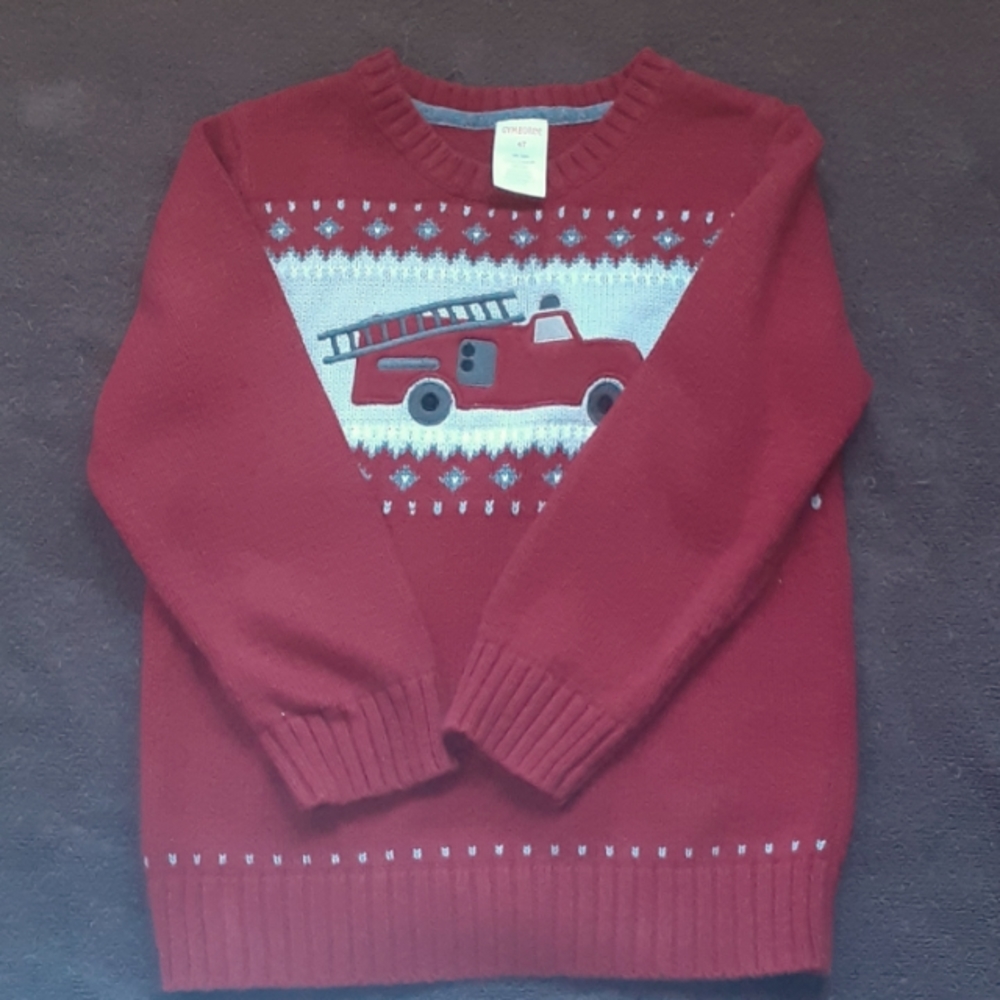 Boys Red CHRISTMAS themed Sweater